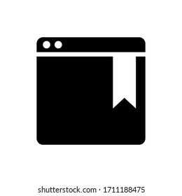 Web browser bookmark icon. Line design.