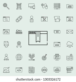 web browser bookmark icon. seo and online marketing icons universal set for web and mobile