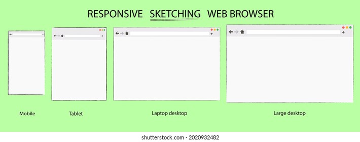 Web Browser By Sketching Lines In Responsive Device Screen Size