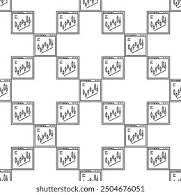 Web-Browser mit Candlestick Chart Muster Vektor Online-Tag Trading Konzept umreißen nahtloses Muster