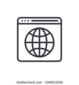 Web browser earth icon www