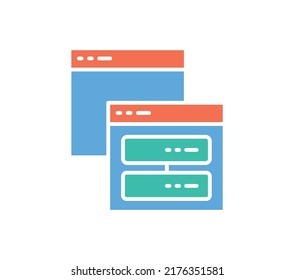 Web browser file icon on white background