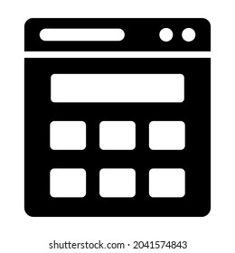 diseño de glifos de navegador web, SEO y diseño plano web para conceptos móviles y aplicaciones web. Colección de logotipo y pictograma de infografía modernos.