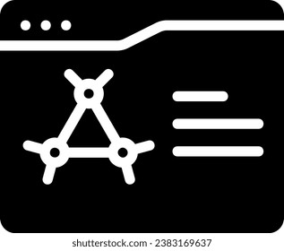 vector de ilustración de icono de glifo de explorador web