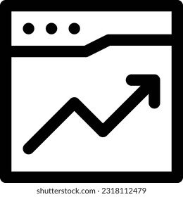 Web Browser Growth Rate, Arrow Up, Web Page User Interface Icon