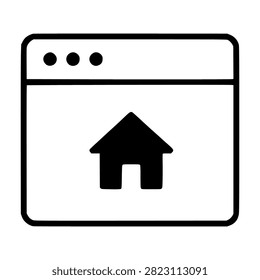 Web Browser Homepage Flat Icon Concept