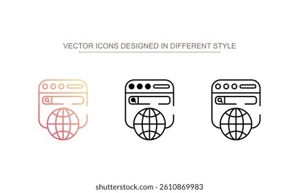 Web Browser icon design with white background stock illustration