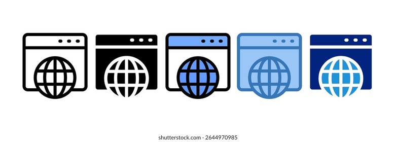 Elemento De Ícone Do Navegador Da Web Para Design