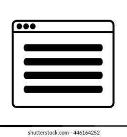 Web Browser Icon illustration design