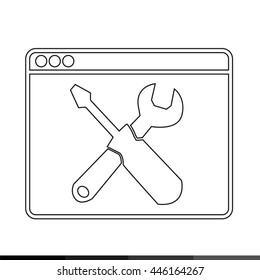Web Browser Icon illustration design