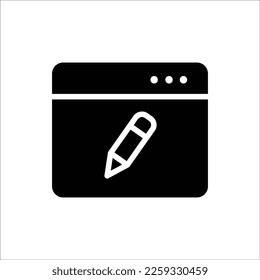 web browser  icon with isolated vektor and transparent background