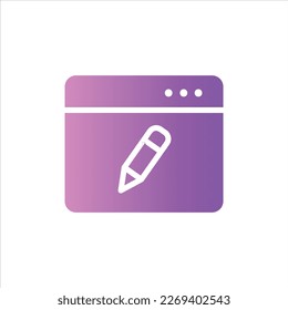 web browser icon with isolated vektor and transparent background