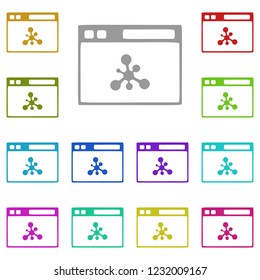 Web browser icon in multi color. Simple glyph vector of Technology set for UI and UX, website or mobile application