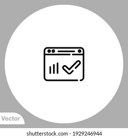 Vector de signo de icono del navegador web,Símbolo, ilustración de logotipo para web y móvil
