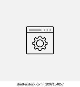 Vector de signo de icono del navegador web,Símbolo, ilustración de logotipo para web y móvil