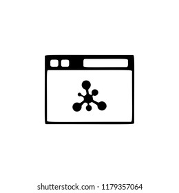 Web browser icon. Simple glyph vector of technology set for UI and UX, website or mobile application