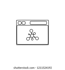 Web browser icon. Simple outline vector of technology set for UI and UX, website or mobile application