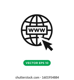 web browser icon vector concept design template