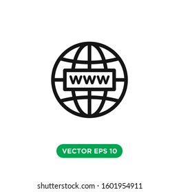 web browser icon vector concept design template