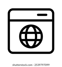 Web Browser Icon Vector Symbol Design Illustration