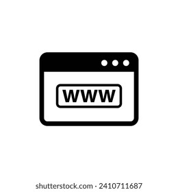 web browser icon vector www internet sign