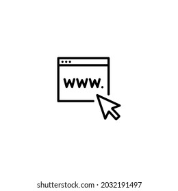 web browser icon, website browser sign vector for web site Computer and mobile app