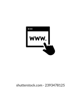icono del navegador web, vector de signo del navegador del sitio web Equipo y aplicación móvil