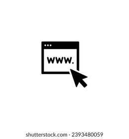 web browser icon, website browser sign vector for web site Computer and mobile app