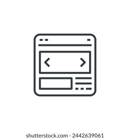 Web Browser Interface icon, Web Browser vector illustration
