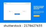 Web browser, internet browser search engine. Search bar for ui ux design and web site. Search address and navigation bar icon. Collection of search form templates for websites