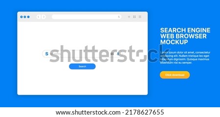 Web browser, internet browser search engine. Search bar for ui ux design and web site. Search address and navigation bar icon. Collection of search form templates for websites