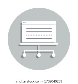web browser, laptop, website algorithm badge icon. Simple glyph, flat vector of Business icons for ui and ux, website or mobile application