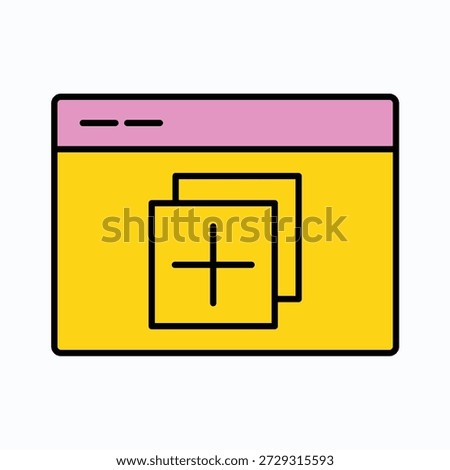 Web Browser new tab Tool flat icon design
