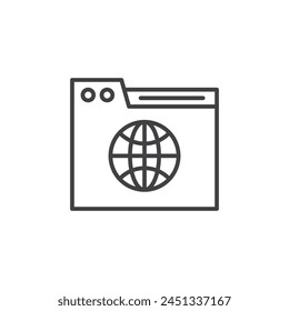 Web Browser and Online Window Icons. Internet Navigation and Digital Exploration Symbols.