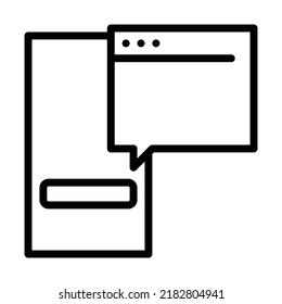 Web Browser Outline Icon Vector Illustration