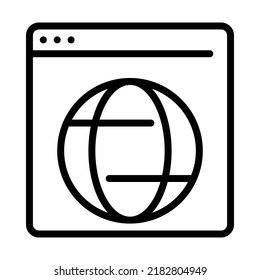 Web Browser Outline Icon Vector Illustration