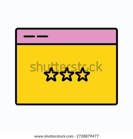 Web Browser ratings and review Tool flat icon design
