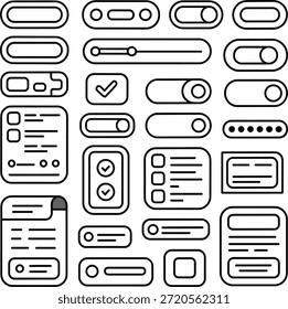 Web Browser Search Bar and Interface UI Set