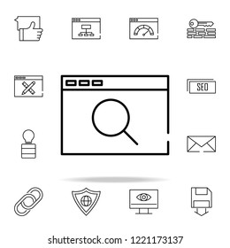 web browser search icon. seo and online marketing icons universal set for web and mobile