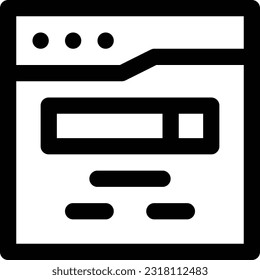 Página de búsqueda de explorador web, icono de interfaz de usuario de página web