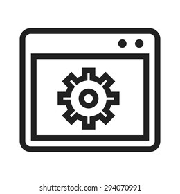 Web, browser, settings, optimization icon vector image. Can also be used for SEO, digital marketing, technology. Suitable for web apps, mobile apps and print media.
