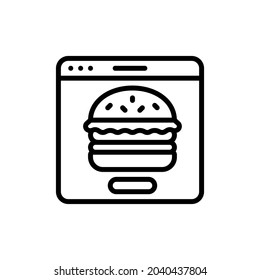 Web Browser Silhouette Icon On White Background