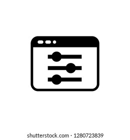 Web browser and sliders icon