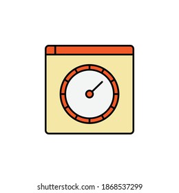 web browser, speed, speedometer icon. Signs and symbols can be used for web, logo, mobile app, UI, UX