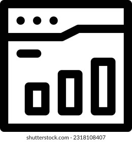 web Browser Stats, Statistic, Growth, Web Page User Interface Icon