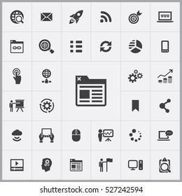 web browser tab icon. digital marketing icons universal set for web and mobile