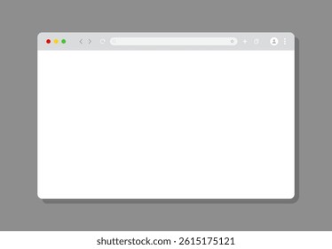Web Browser User Interface Blank Mockup Template. Vector Illustration