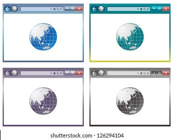 web browser in vector