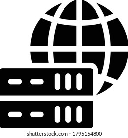 web browser vector glyph flat icon 