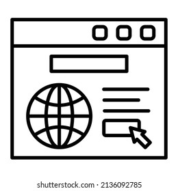 Web Browser vector icon. Can be used for printing, mobile and web applications.